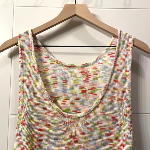 525 America Sleeveless Knit Fringe Dress Size Medium Swim Beach Coverup - Picture 6 of 16